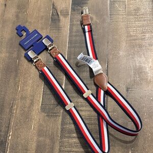 New, Tommy Hilfiger Kids Red, White, and Blue Suspenders